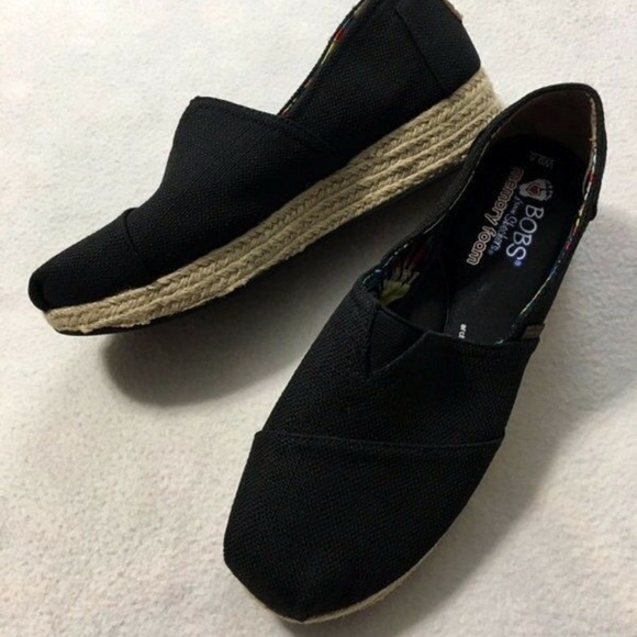 skechers bobs canvas slip on espadrilles